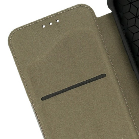 Samsung Galaxy S23 Black Razor Carbon Flip Cover Case With Camera Protector