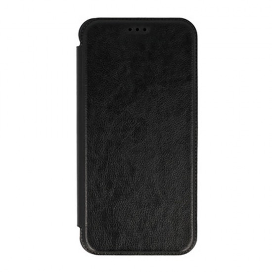 Funda Flip Cover Samsung Galaxy A13 4G Negra Leather Razor Carbon Con Protector De Cámara