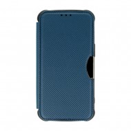 Funda Flip Cover Samsung Galaxy A13 4G Azul Marino Razor Carbon Con Protector De Cámara