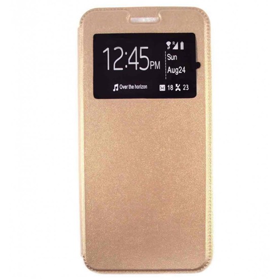 Funda De Silicona Flip Cover Con Candy Window Samsung Galaxy A80 Dorado