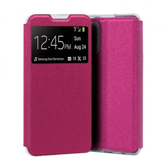 Funda De Silicona Flip Cover Con Candy Window Samsung Galaxy A23 4G/5G Rosa