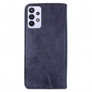 Capa Flip Cover Wallet Samsung Galaxy A33 5g Azul Escuro Couro