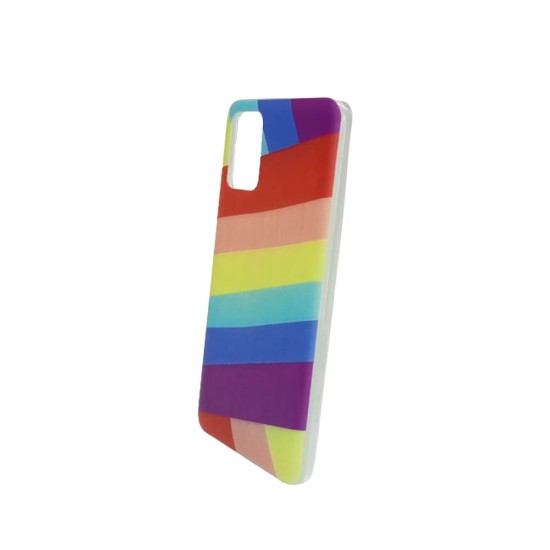 Funda De Silicona Samsung Galaxy A02S Aquarela Rainbow Horizontal