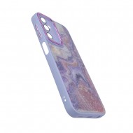 Samsung Galaxy A24 4G Lilac Glitter Silicone TPU Case With Camera Lens Protector Elektro