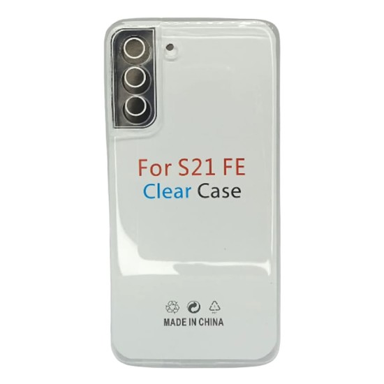 Samsung Galaxy S21 FE Transparent Camera Protector Silicone Gel Case