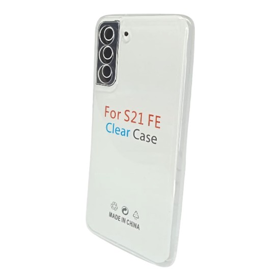 Funda De Gel De Silicona Samsung Galaxy S21 FE Transparente Protector De Cámara