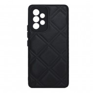 Funda De Silicona Samsung Galaxy A33 5G Negra Acolchada De Piel Con Protector De Cámara