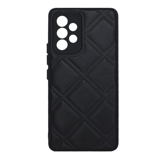 Funda De Silicona Samsung Galaxy A33 5G Negra Acolchada De Piel Con Protector De Cámara