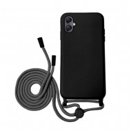 Samsung Galaxy A05 Black Silicone Case With String
