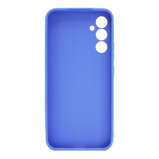 Capa Silicone Samsung Galaxy A34 5g Azul Com Protetor De Câmera 3d
