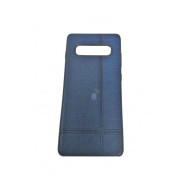 Samsung Galaxy S10 Silicone Case Blue Leather