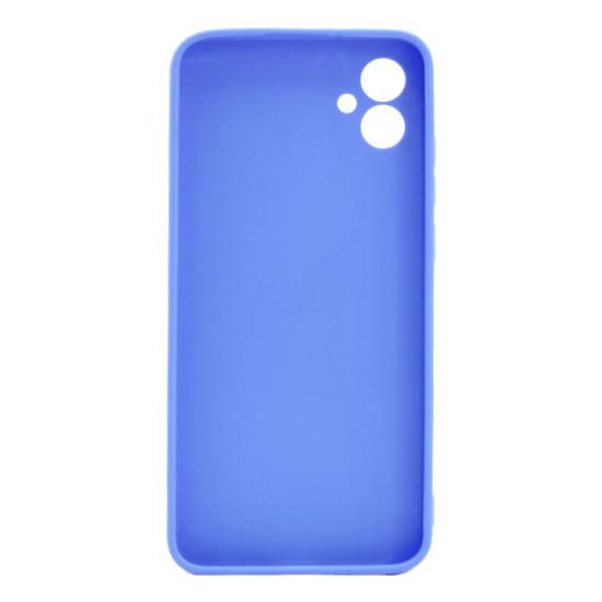 Samsung Galaxy A04e Blue Silicone Gel Case With 3D Camera Protector