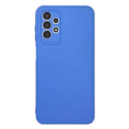 Funda De Silicona Samsung Galaxy A13 4G A135/A137 Azul Con Protector De Cámara 3D