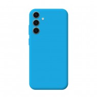 Funda De Silicona Samsung Galaxy S24 Plus Azul Con Protector De Cámara Robusta