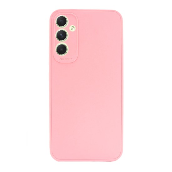 Capa Silicone Gel Samsung Galaxy A15 Rosa Clara Com Protetor De Câmera 3d