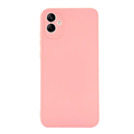 Funda De Gel De Silicona Samsung Galaxy A04e Rosa Con Protector De Cámara 3D