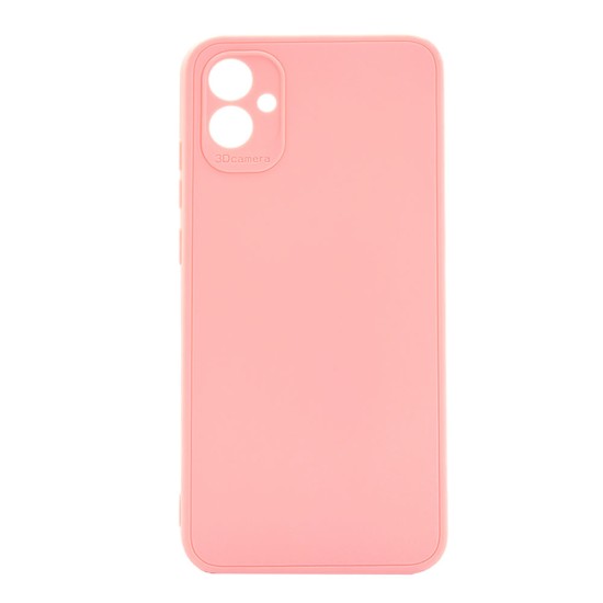 Funda De Gel De Silicona Samsung Galaxy A04e Rosa Con Protector De Cámara 3D