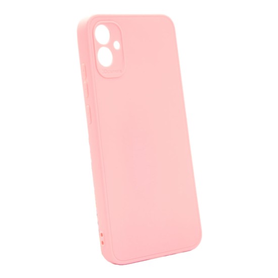 Funda De Gel De Silicona Samsung Galaxy A04e Rosa Con Protector De Cámara 3D