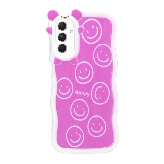 Capa Silicone Samsung Galaxy A54 Rosa Emoji