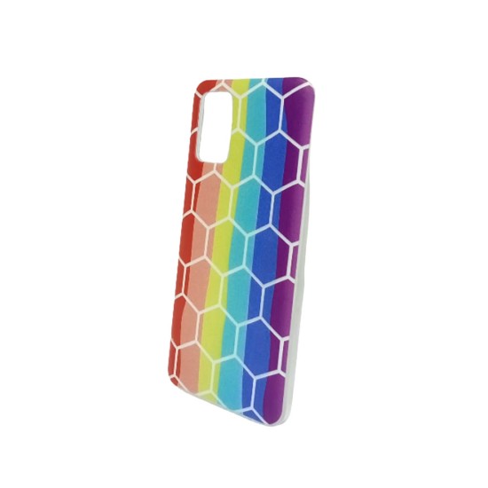 Capa Silicone Samsung Galaxy A02s Vermelho Hexagonal 2