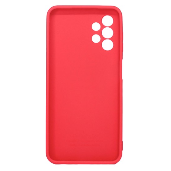 Funda De Silicona Samsung Galaxy A13 4G A135/A137 Rojo Con Protector De Cámara 3D