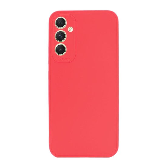 Funda De Gel De Silicona Samsung Galaxy A55 Roja Con Protector De Cámara 3D