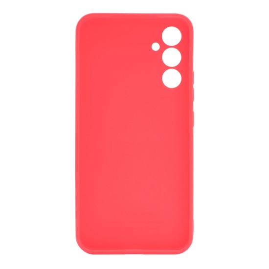 Samsung Galaxy A34 5G Red Silicone Case With 3D Camera Protector