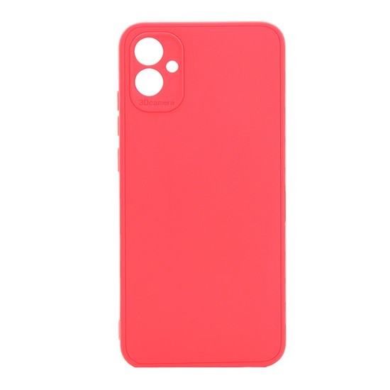 Funda De Gel De Silicona Samsung Galaxy A04e Roja Con Protector De Cámara 3D