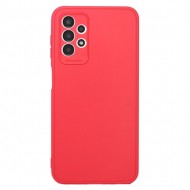 Samsung Galaxy A23 Red Silicone Case With 3D Camera Protector