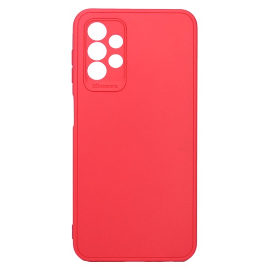 Capa Silicone Gel Samsung Galaxy A53 5g Vermelho Com Protetor De Câmera 3d