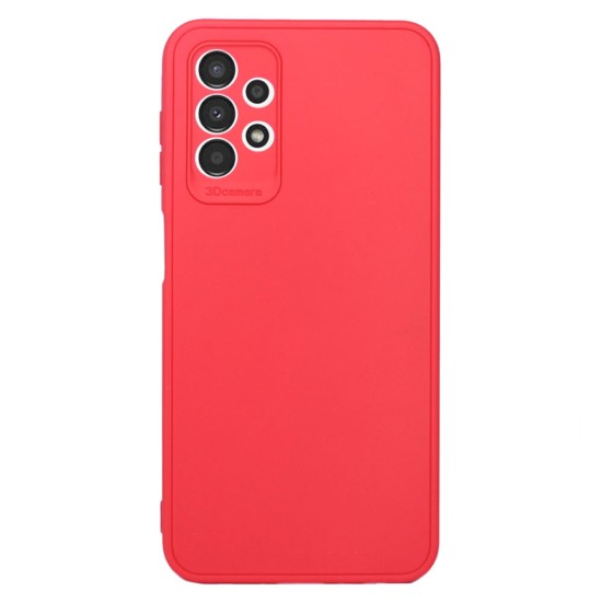 Funda De Silicona Samsung Galaxy A53 5G Roja Con Protector De Cámara 3D