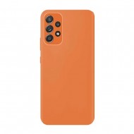 Funda De Silicona Samsung Galaxy A53 5G Naranja Con Protector De Cámara