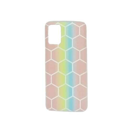 Samsung Galaxy A02S Light Pink Hexagonal 1 Silicone Case