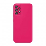 Capa Silicone Samsung Galaxy A53 5g Rosa Choque Com Protetor De Câmera