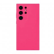 Capa Silicone Samsung Galaxy S24 Ultra Rosa Choque Com Protetor De Câmera