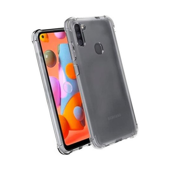 Capa Silicone Dura Anti-Choque Samsung Galaxy A11 Transparente D2