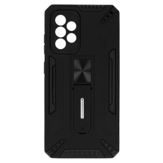 Funda De Silicona Dura Antigolpes Samsung Galaxy A53 5G/A536 Negro Con Protector De Cámara Y Kickstand