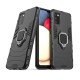 Samsung Galaxy A02s Black Anti-shock Armor Carbon Ring Armor Silicone Case