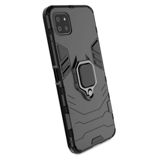 Samsung Galaxy A22 5g Black Anti-shock Armor Carbon Ring Armor Silicone Case