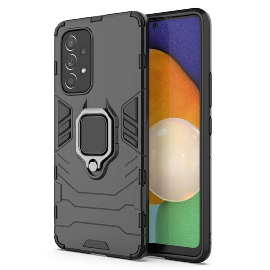 Funda De Silicona Antigolpes Armor Carbon Samsung Galaxy A53 5G/A536 Negro Ring Armor