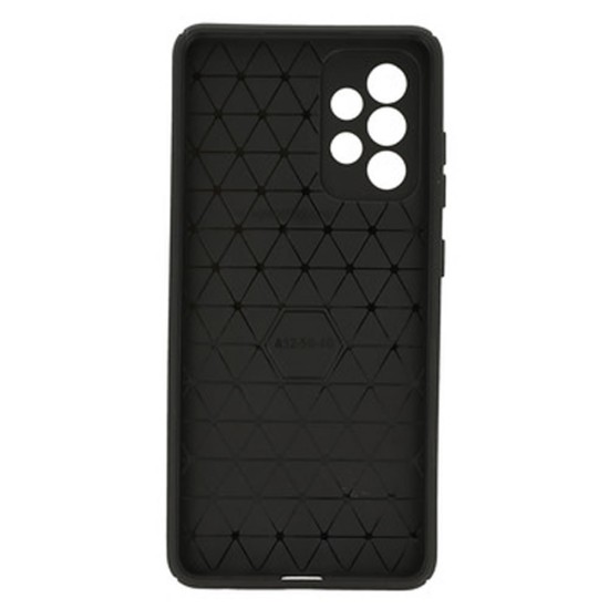 Capa Silicone Anti-Choque Armor Carbon Samsung Galaxy A52 4g/5g/A52s Preto Com Protetor De Câmera E Ring Armor