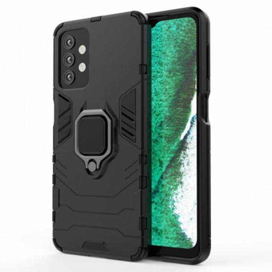 Funda De Silicona Antigolpes Armor Carbon Samsung Galaxy A23 4G/5G Negro Ring Armor