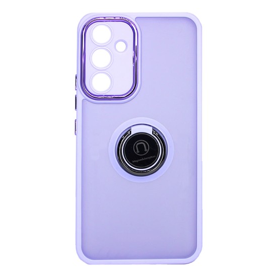 Funda De Silicona Samsung Galaxy A54 Lila Con Anillo Y Protector De Cámara Elektro