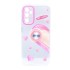 Capa Silicone Com Anel De Dedo Samsung Galaxy A54 Rosa Com Protetor De Câmera Love