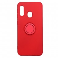 Capa Silicone Com Anel De Dedo Samsung Galaxy A20e/A202 Vermelho