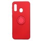 Samsung Galaxy A20E/A202 Red With Finger Ring Silicone Case