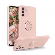 Samsung Galaxy A24 4G/A25 5G Pink With Camera Protector And Ring Holder Silicone Case