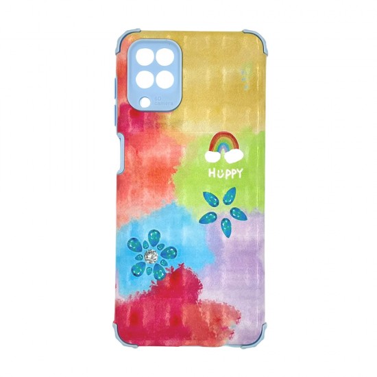 Funda De Gel De Silicona Bumper Samsung Galaxy A12 5G Colorido Holográfico Con Protector De Cámara