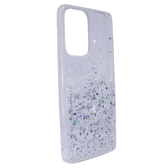 Funda De Silicona Samsung Galaxy A33 5G Con Dibujo Bling Glitter Transparente