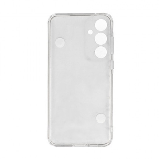 Capa Silicone Tpu Samsung Galaxy A55 5g Branco Com Protetor De Câmera E Corrente Design 6